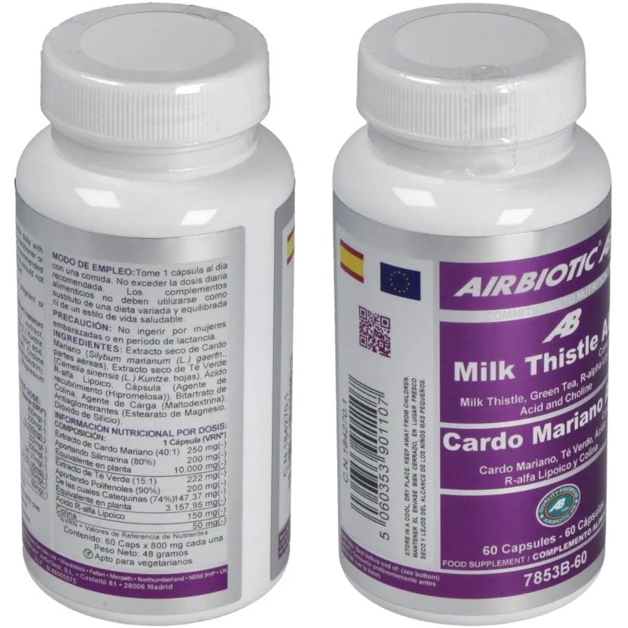 Cardo Mariano Complex 60 Capsulas | Airbiotic AB - Dietetica Ferrer