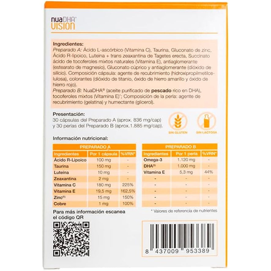 NuaDHA Vision 30 perlas + 30 cápsulas | NUA Biological - Dietetica Ferrer