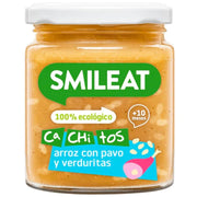 Tarrito Con Cachitos De Arroz Y Pavo Con Verduras Bio 230 Gr | Smileat