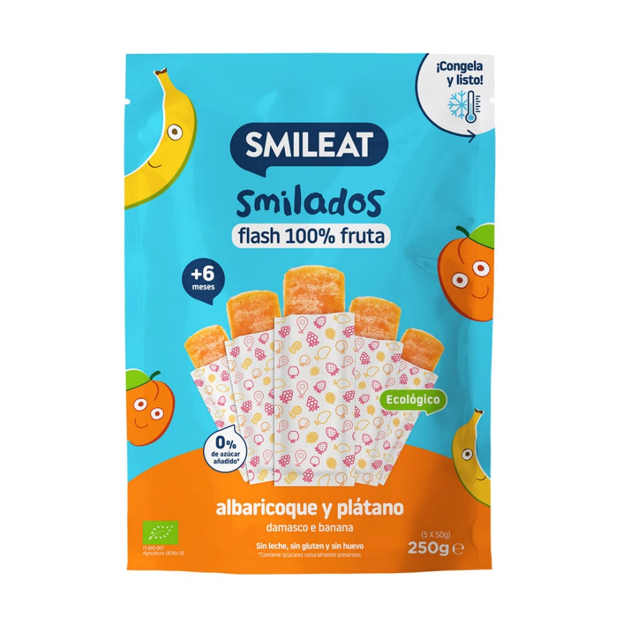 Smilados De Albaricoque Y Plátano Bio 5 X 50 Gr | Smileat