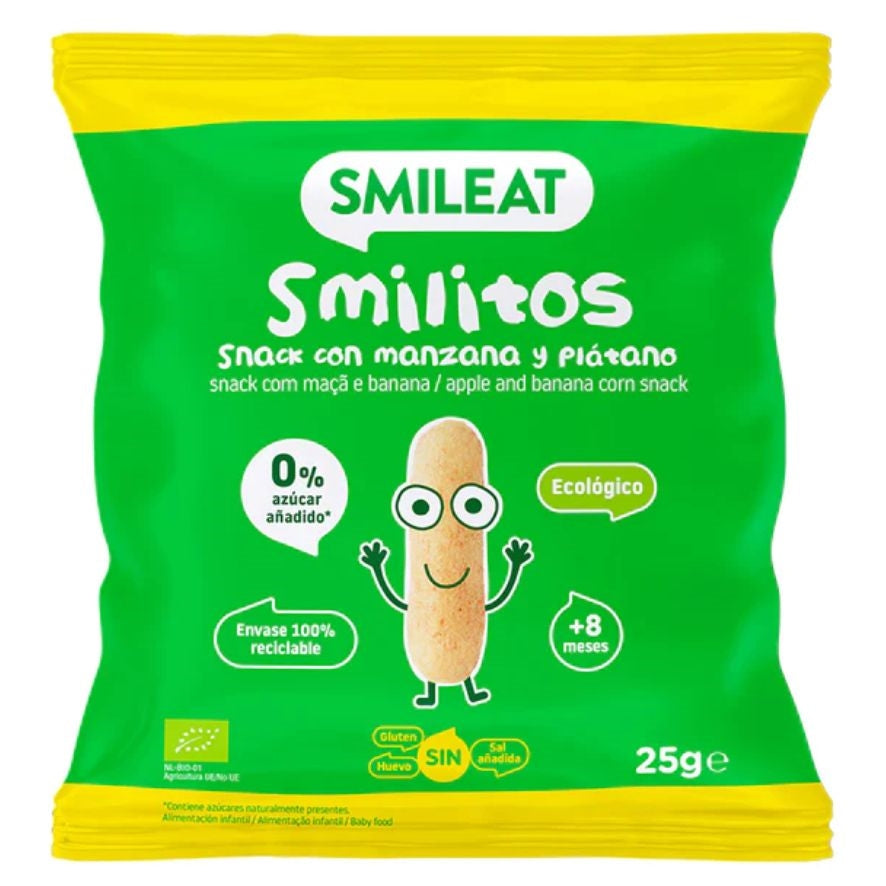 Smilitos Con Manzana Y Plátano Bio 25 Gr | Smileat