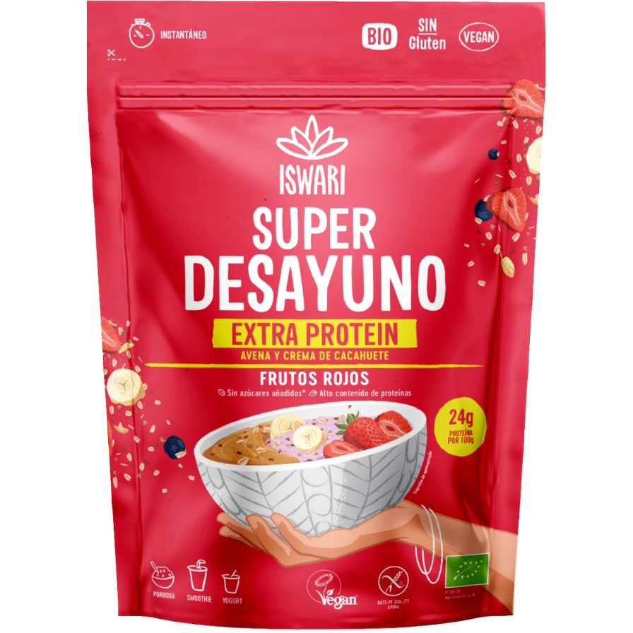 Superdesayuno Extraprotein Frutos Rojos 360 Gr | Iswari - Dietetica Ferrer