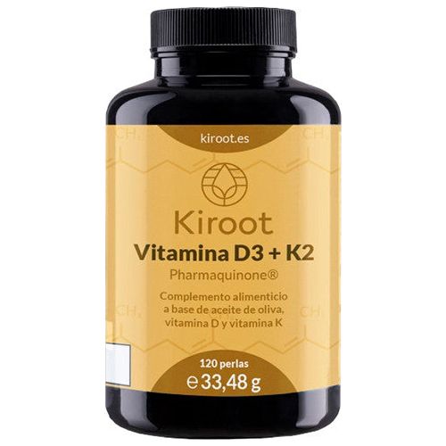 Vitamina D3+K2 120 perlas | Kiroot - Dietetica Ferrer