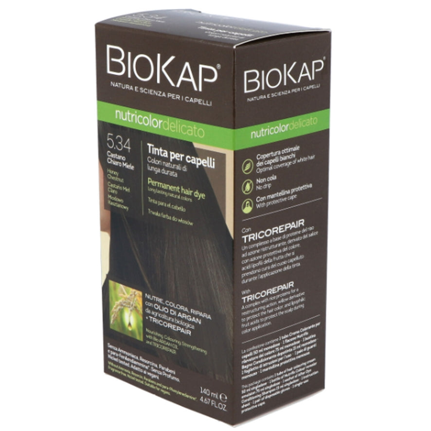 Delicato Coloração Mel Claro Castanha 5.34 140 ml | Biocap