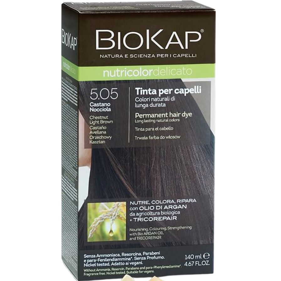 Delicato Cor de Cabelo Castanho Avelã 5.05 140 ml | Biocap