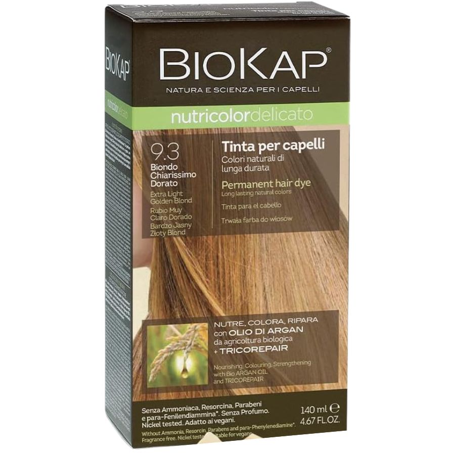 Delicato Coloração Loiro Dourado Muito Claro 9.3 140 ml | Biocap