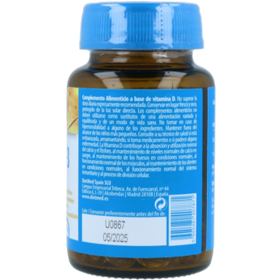 Vitamina D3 60 Capsulas | Naturmil - Dietetica Ferrer