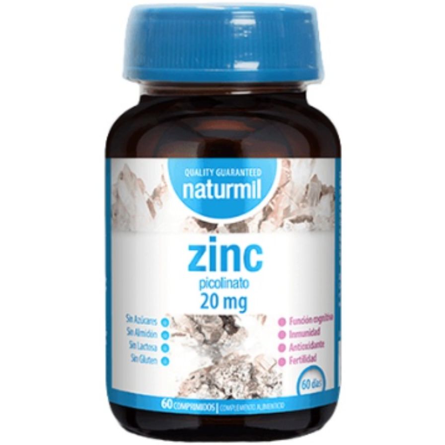 Zinc 60 Comprimidos | Naturmil - Dietetica Ferrer