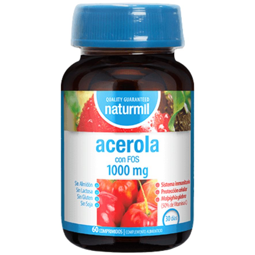 Acerola 100mg 60 Comprimidos | Naturmil - Dietetica Ferrer