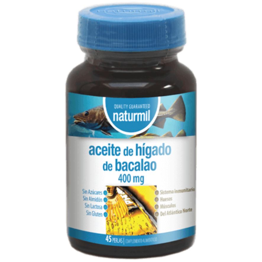 Aceite De Hígado De Bacalao 400Mg 45 Perlas | Naturmil - Dietetica Ferrer
