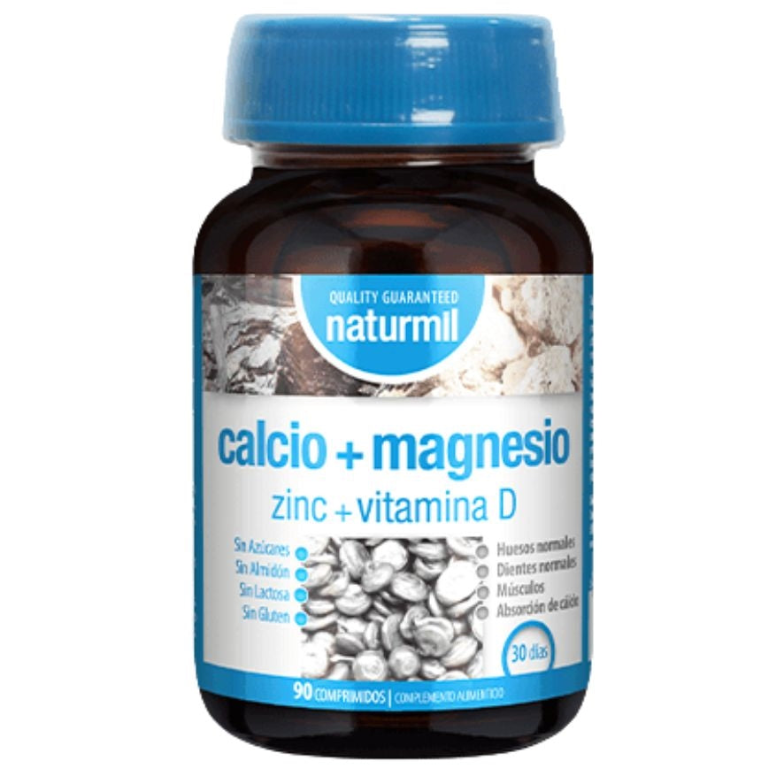 Calcio + Magnesio + Zinc y Vitamina D 90 Comprimidos | Naturmil