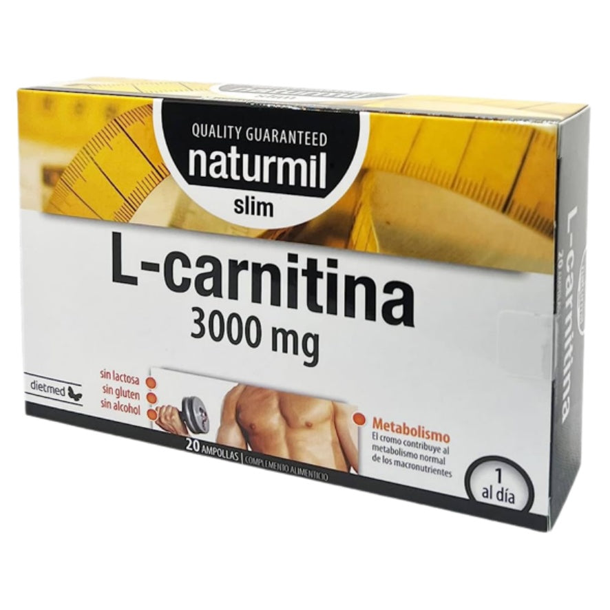 L-Carnitina Slim 3000 mg 20 Ampollas | Naturmil - Dietetica Ferrer