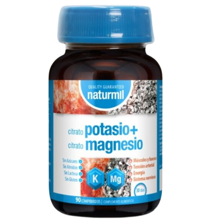 Potasio (Citrato) + Magnesio (Citrato) 90 Comprimidos | Naturmil - Dietetica Ferrer