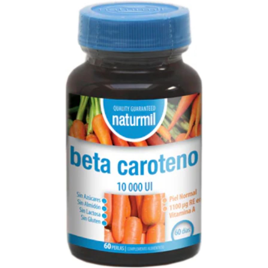 Beta Caroteno 60 Perlas | Naturmil - Dietetica Ferrer