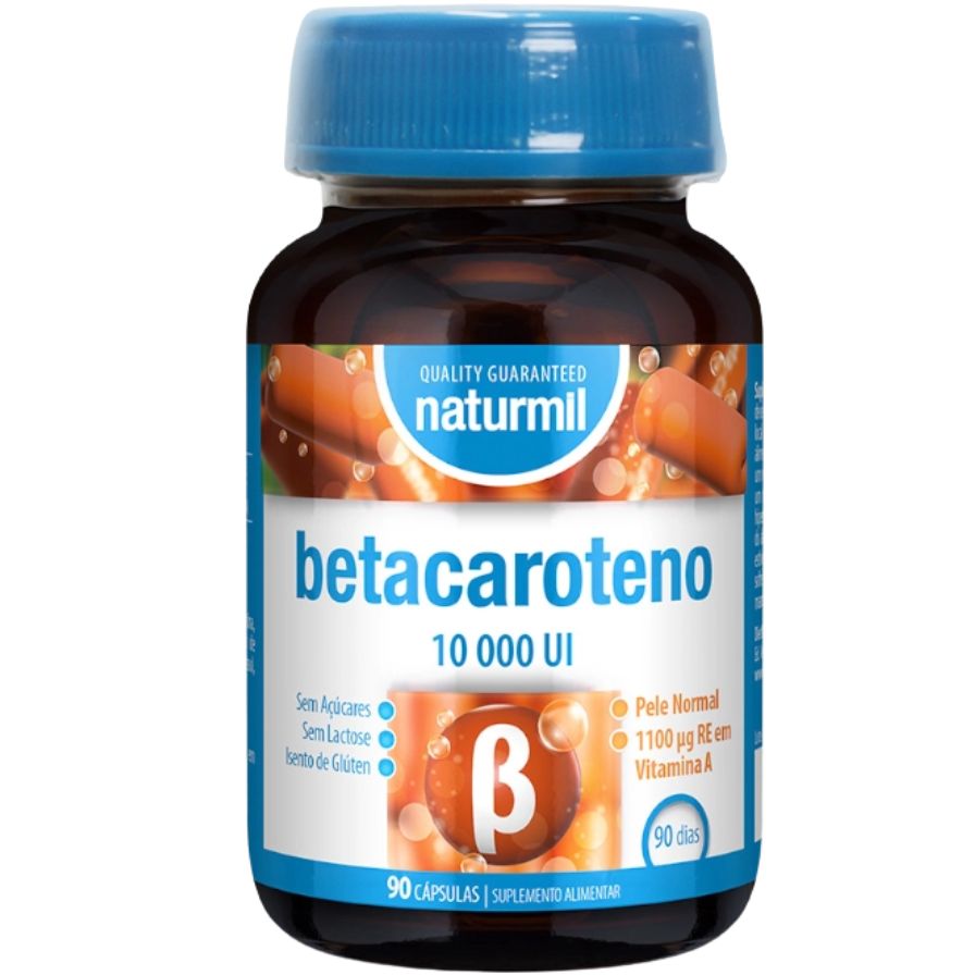 Beta Caroteno 10.000 Ui 90 Perlas | Naturmil - Dietetica Ferrer
