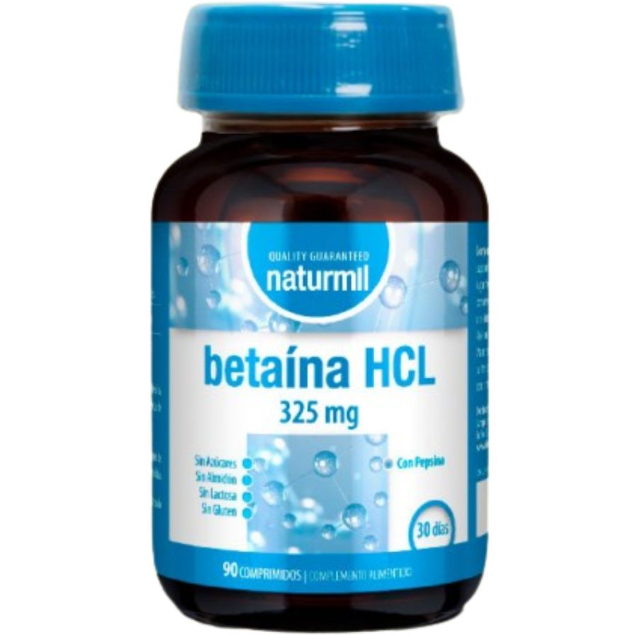 Betaína Hcl 325 Mg 90 Comprimidos | Naturmil - Dietetica Ferrer