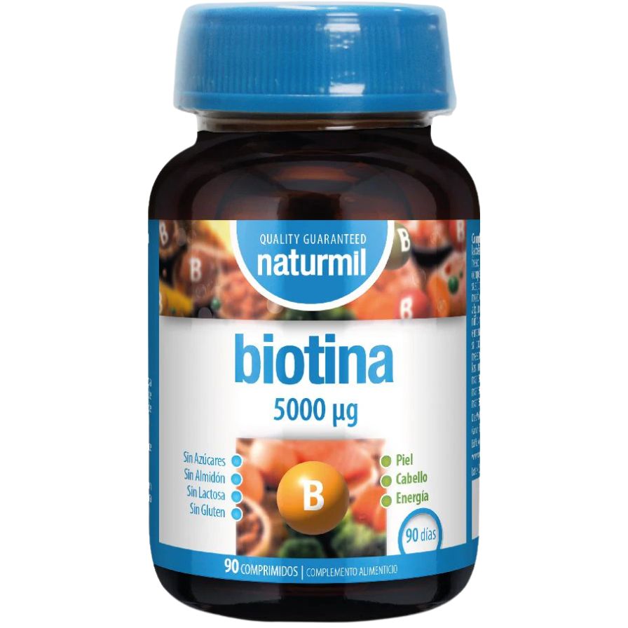 Biotina 5000 Ug 90 Comprimidos | Naturmil - Dietetica Ferrer
