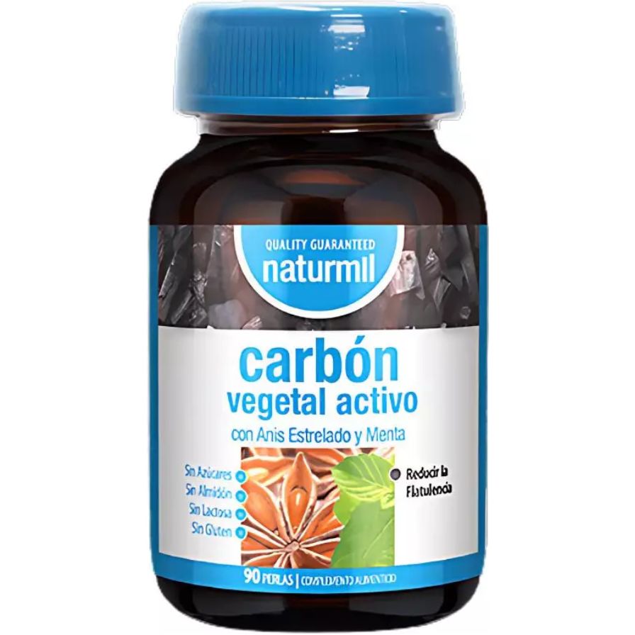 Carbón Vegetal Activo 90 Perlas | Naturmil - Dietetica Ferrer