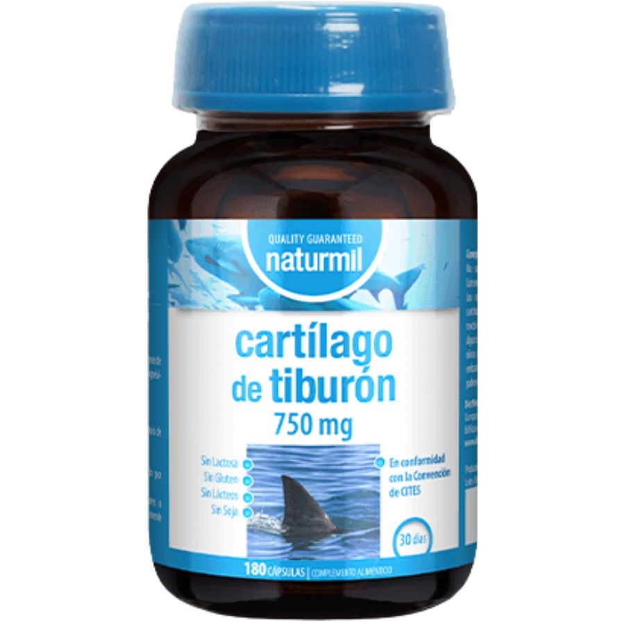 Cartilago De Tiburón 750Mg 180 Cápsulas | Naturmil - Dietetica Ferrer