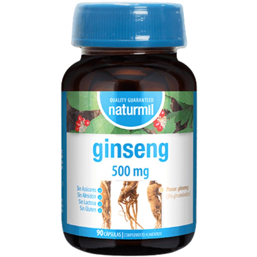 Ginseng 500Mg 90 Cápsulas | Naturmil - Dietetica Ferrer