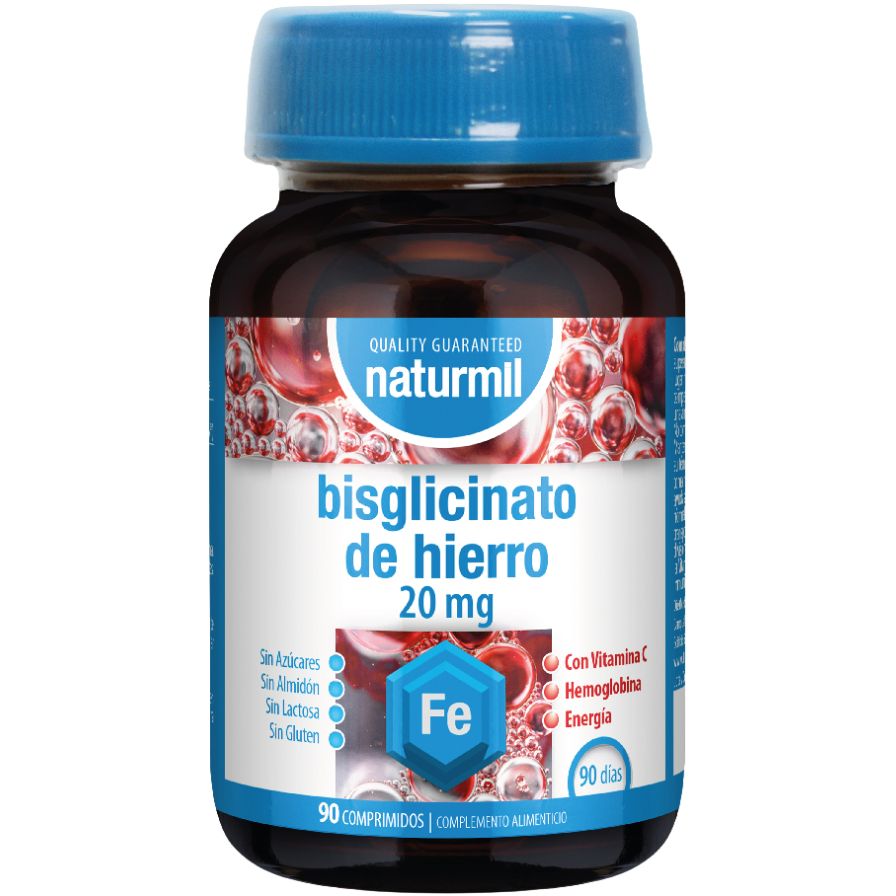 Hierro 20Mg (Bisglicinato) 90 Comprimidos | Naturmil - Dietetica Ferrer
