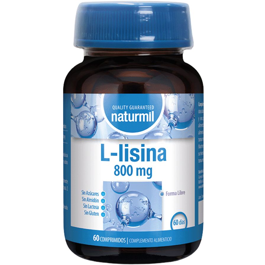 L-Lisina 800 Mg 60 Comprimidos | Naturmil - Dietetica Ferrer