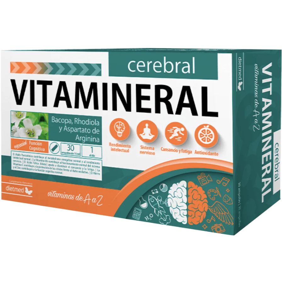 Vitamineral Cerebral 30 Ampollas | Dietmed - Dietetica Ferrer