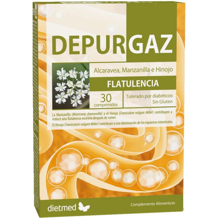 Depurgaz 30 comprimidos | Dietmed - Dietetica Ferrer