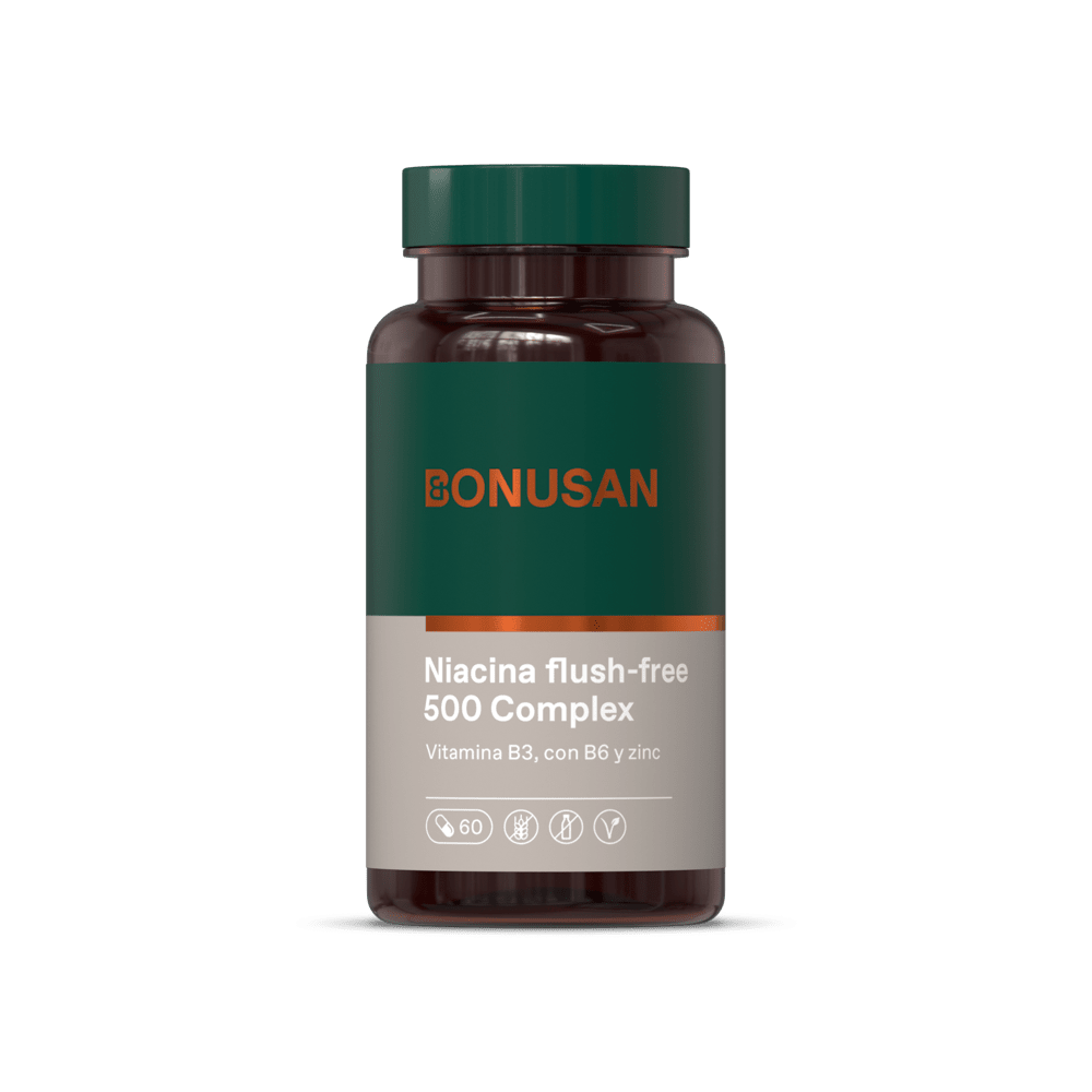 Niacina Flush Free 500 mg 60 Capsulas | Bonusan - Dietetica Ferrer
