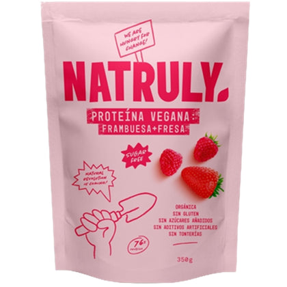 Proteina Vegana Frambuesa Fresa Bio 350 Gr | Natruly
