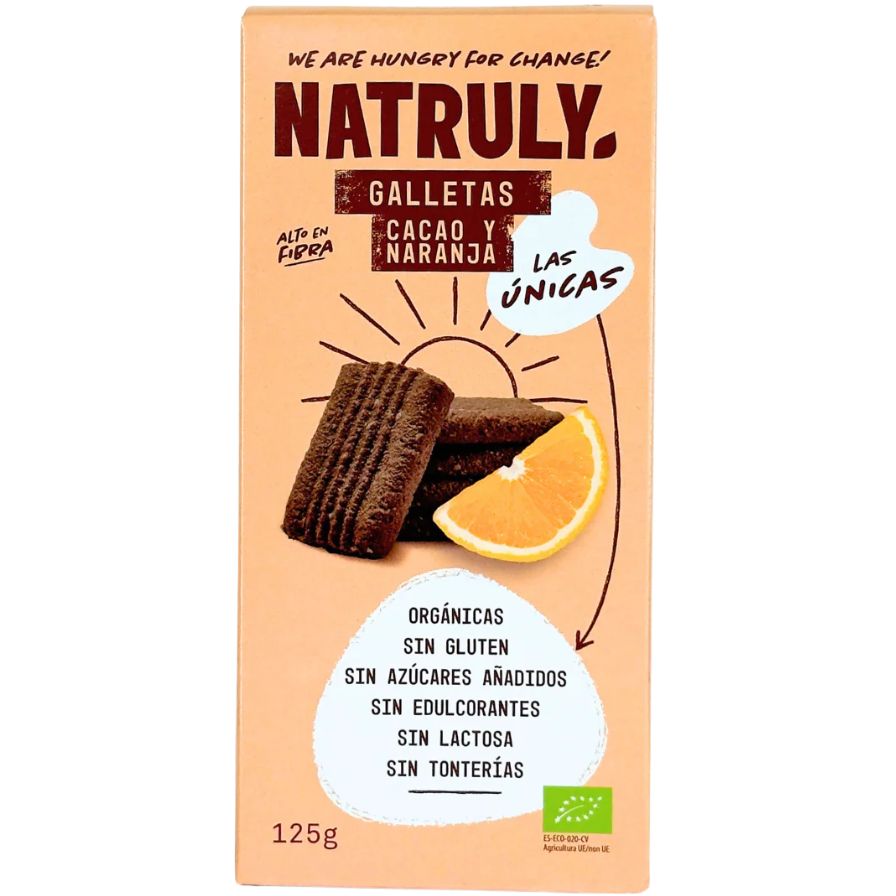 Galletas Cacao Y Naranja 125 Gr | Natruly