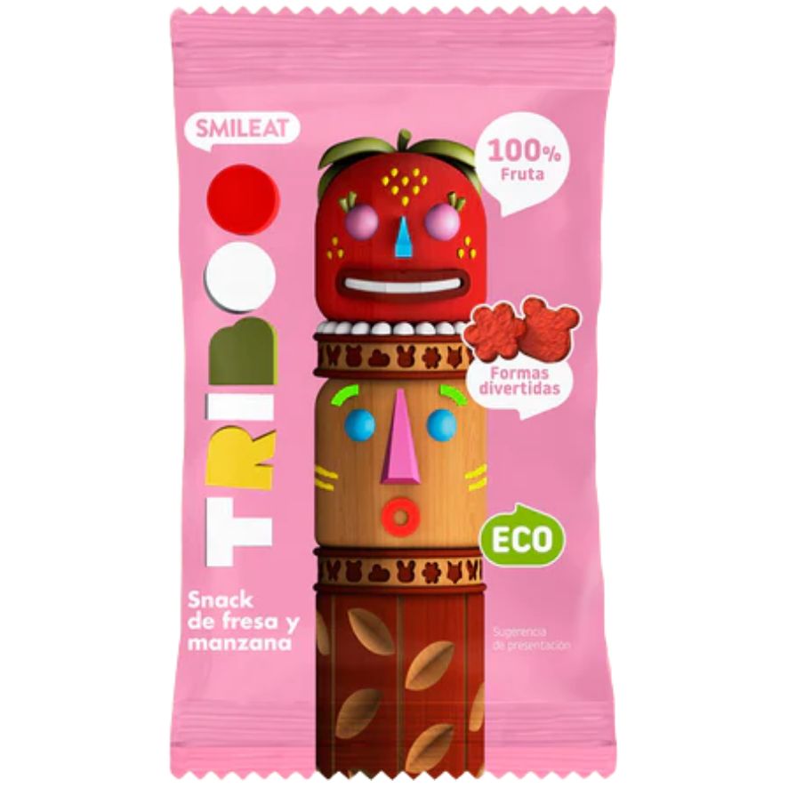 Snack De Fresa Y Manzana Bio 25 Gr | Smileat