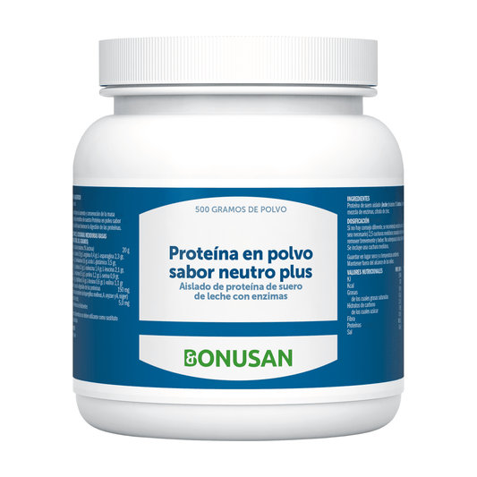 Proteina en Polvo Sabor Neutro 500 gr | Bonusan - Dietetica Ferrer