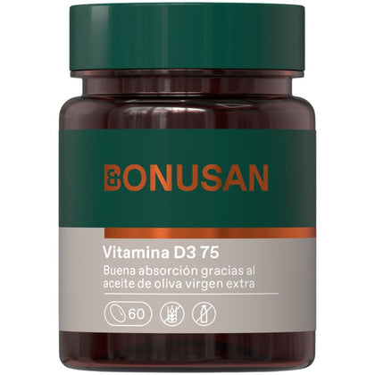 Vitamina D3 75 mcg 3000 UI 60 Capsulas | Bonusan - Dietetica Ferrer