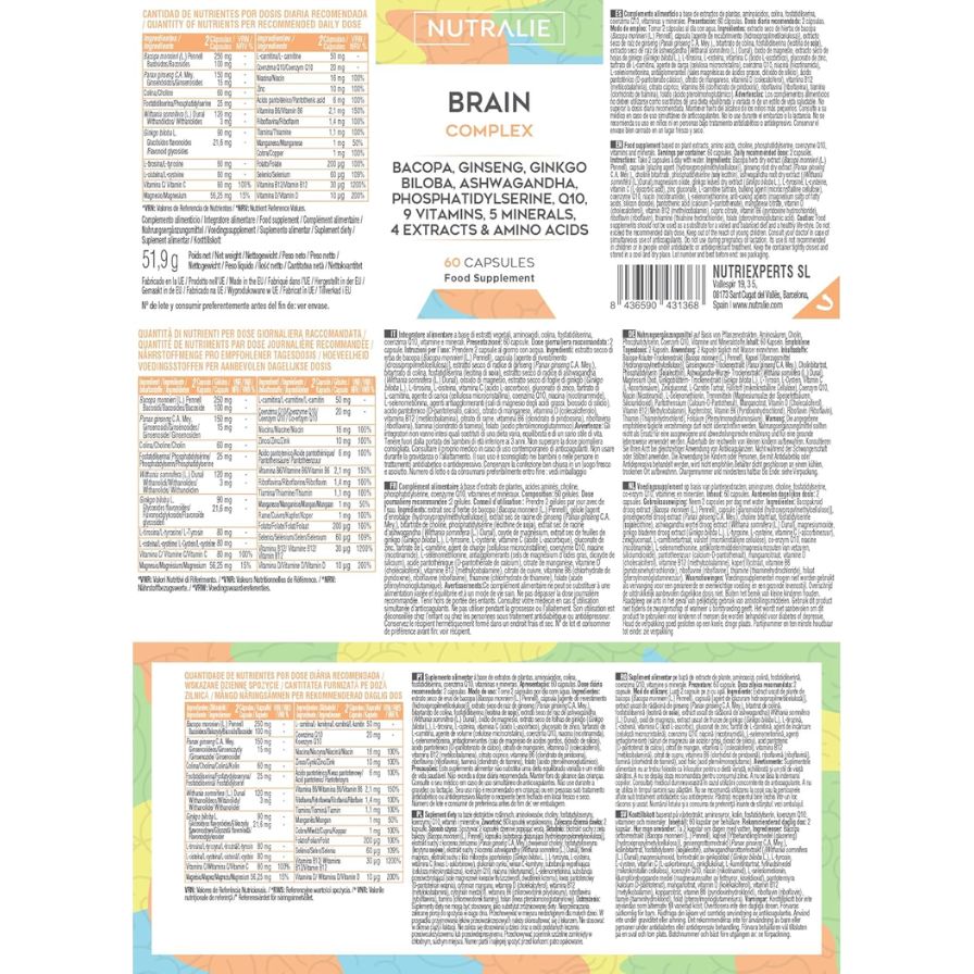 Brain Complex 60 cápsulas | Nutralie - Dietetica Ferrer