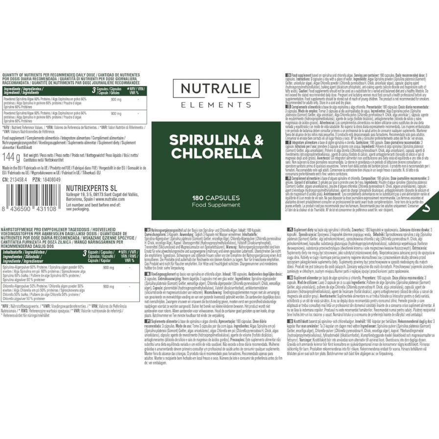 Espirulina & 180 cápsulas | Nutralie - Dietetica Ferrer