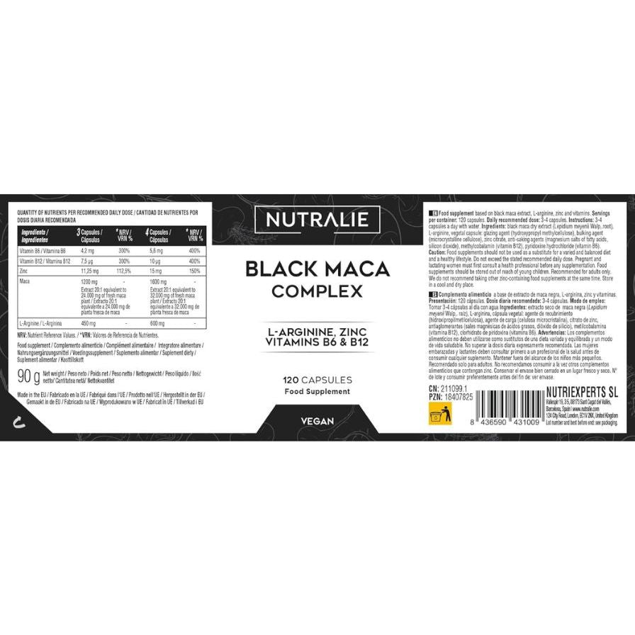 Maca Negra 120 cápsulas | Nutralie - Dietetica Ferrer