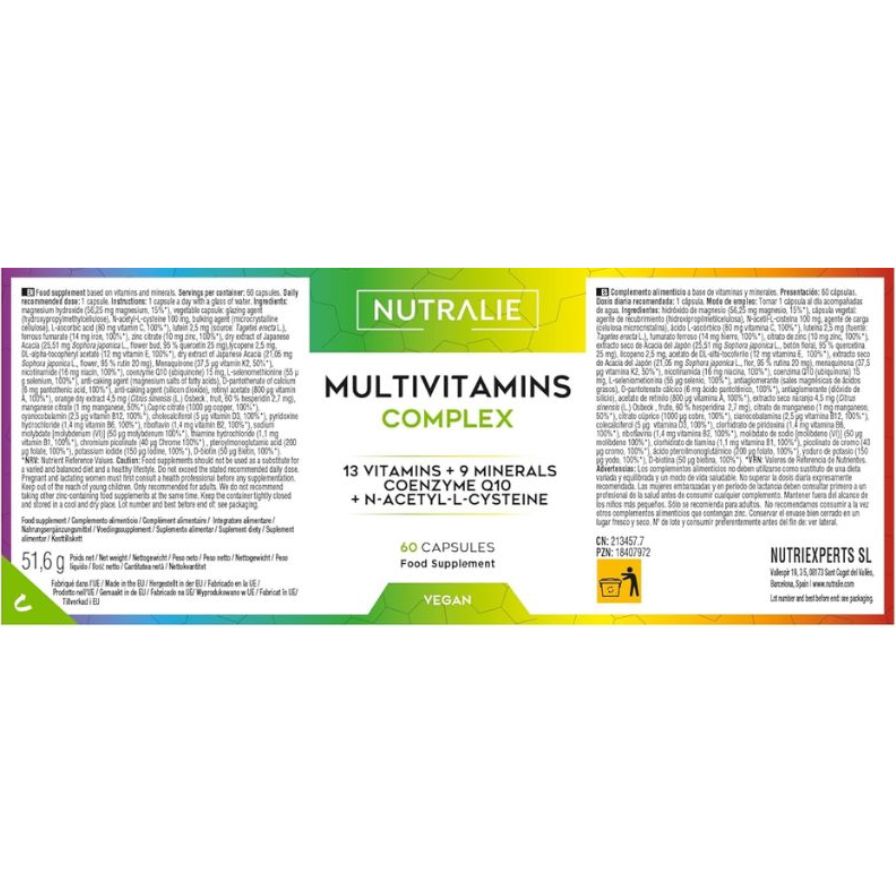 Multivitaminas Complex 60 cápsulas | Nutralie - Dietetica Ferrer