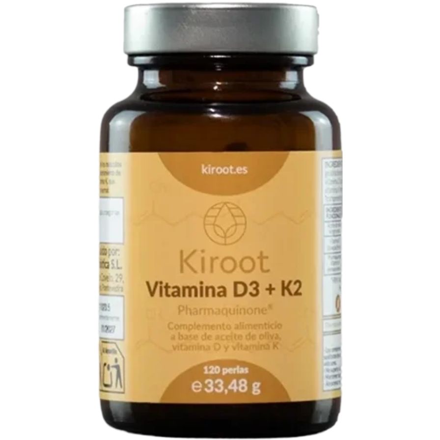 Vitamina D3+K2 120 pérolas | Kiroot
