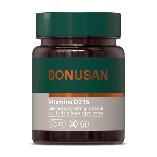 Vitamina D3 15 mcg 600 UI 90 Capsulas | Bonusan - Dietetica Ferrer