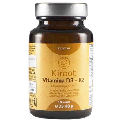 Vitamina D3+K2 120 perlas | Kiroot - Dietetica Ferrer