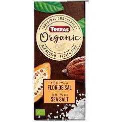 Chocolate Negro 70% Cacao con Flor de Sal Bio 100 gr | Torras - Dietetica Ferrer