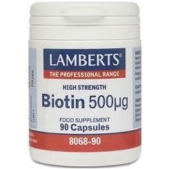 Biotina 500 µg 90 Capsulas | Lamberts - Dietetica Ferrer