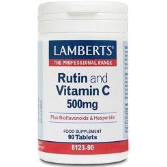 Rutina y Vitamina C 500 mg + Bioflavonoides 90 Tabletas | Lamberts - Dietetica Ferrer