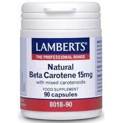 Beta Caroteno Natural 15 mg 90 Capsulas | Lamberts - Dietetica Ferrer