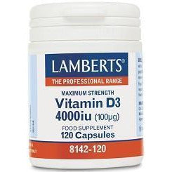 Vitamina D3 4000 UI (100 µg) 120 Capsulas | Lamberts - Dietetica Ferrer