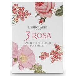 3 Rosa Saquito Perfumado para Cajones 4 Unidades | L’Erbolario - Dietetica Ferrer