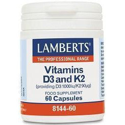 Vitamina D3 1000 UI y K2 90 µg 60 Capsulas | Lamberts - Dietetica Ferrer