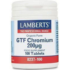 Cromo GTF 200 µg 100 Tabletas | Lamberts - Dietetica Ferrer