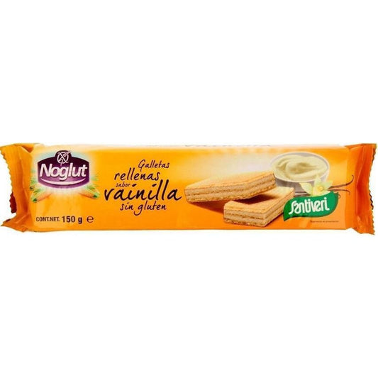 Noglut Galletas Rellenas Vainilla 150 gr | Santiveri - Dietetica Ferrer